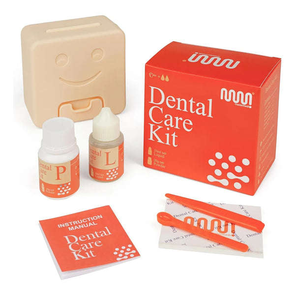 Pegamento Dental Eugenol Óxido De Zinc Kit Reparación Coronas Puentes