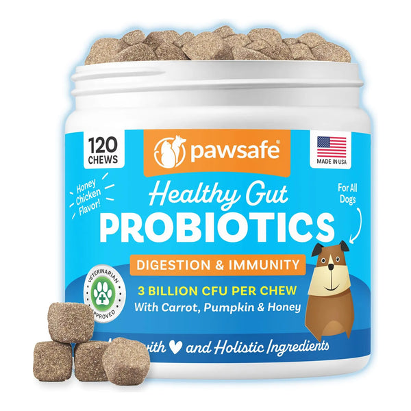 Masticables Probióticos Para Perros Sabor Pollo Miel 120 Unidades Salud Digestiva