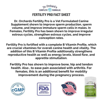 Fertility Pro Para Perros 120 Unidades Suplemento Fertilidad Veterinario