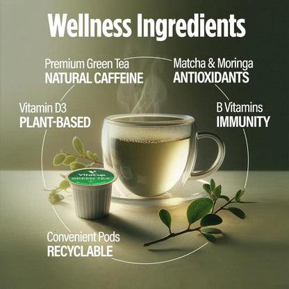 Capsulas De Te Energeticas VitaCup Para Enfoque Y Metabolismo Con Vitaminas