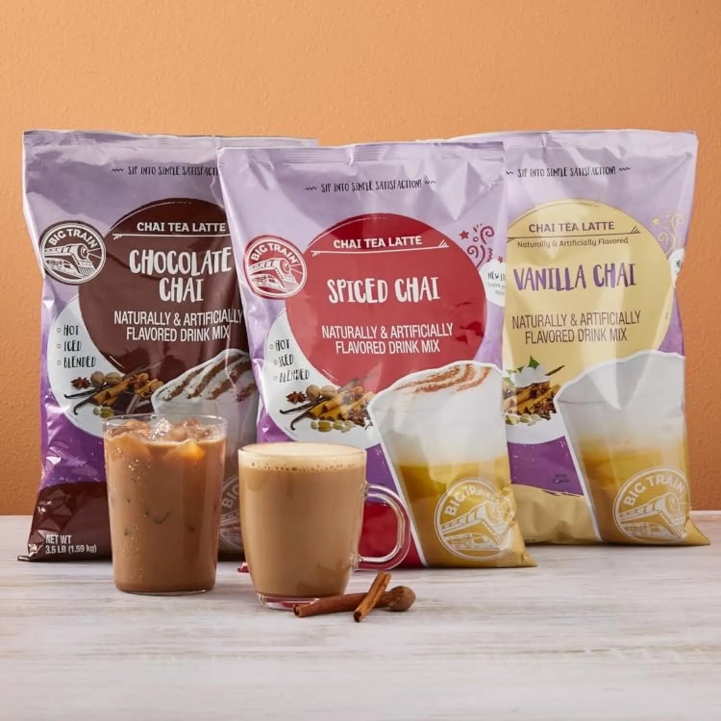 Big Train Spiced Instant Chai Tea Latte Mix 3.5 Lb Mezcla Cremosa De Miel Y Especias