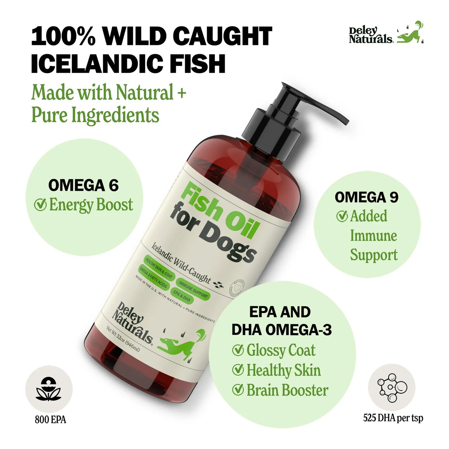 Aceite De Pescado Salvaje Para Perros 946 Ml Omega 3 6 9 Reducir Picazon Y Mejorar Pelaje