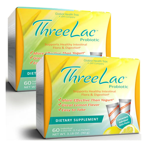 ThreeLac Mezcla De Bebida Probiótica De Limón En Polvo Salud Digestiva E Inmunológica