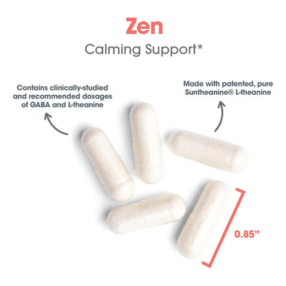 Cápsulas Zen 200 Mg GABA L Teanina Apoyo Calma Día Noche Hipoalergénico