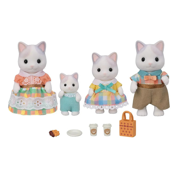 Familia De Gatos Latte Calico Critters 4 Figuras Coleccionables Niños 3 Años