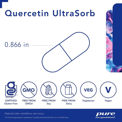Quercetina Ultrasorb Pure Encapsulations 90 Capsulas Soporte Inmune Y Cardiovascular