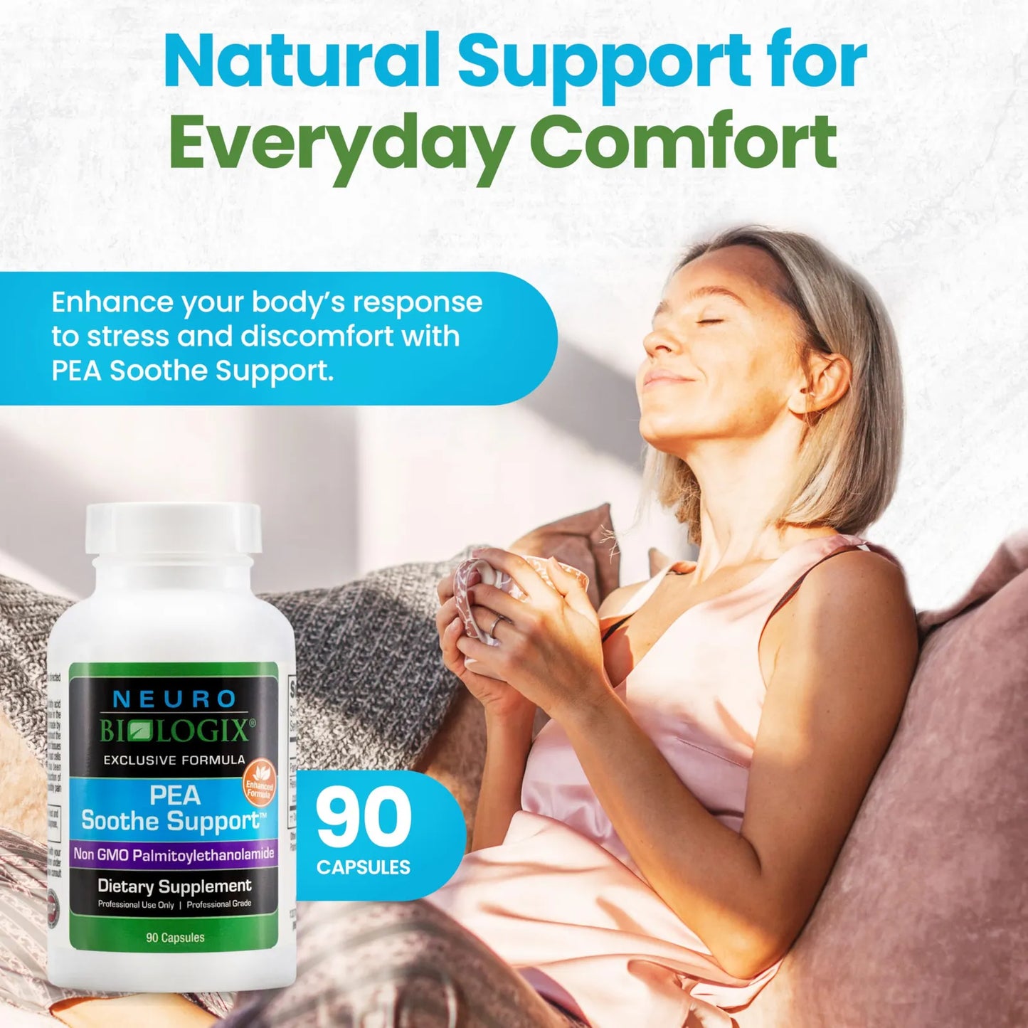 Fórmula Natural PEA Alivio Sensibilidad Soporte Nervioso Resveratrol