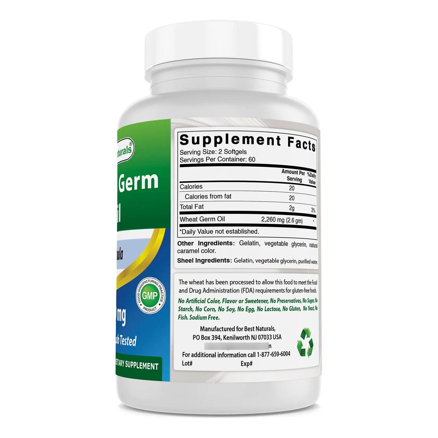 Aceite De Germen De Trigo 1130 Mg 120 Capsulas Blandas Piel Radiante Y Salud Cardiovascular