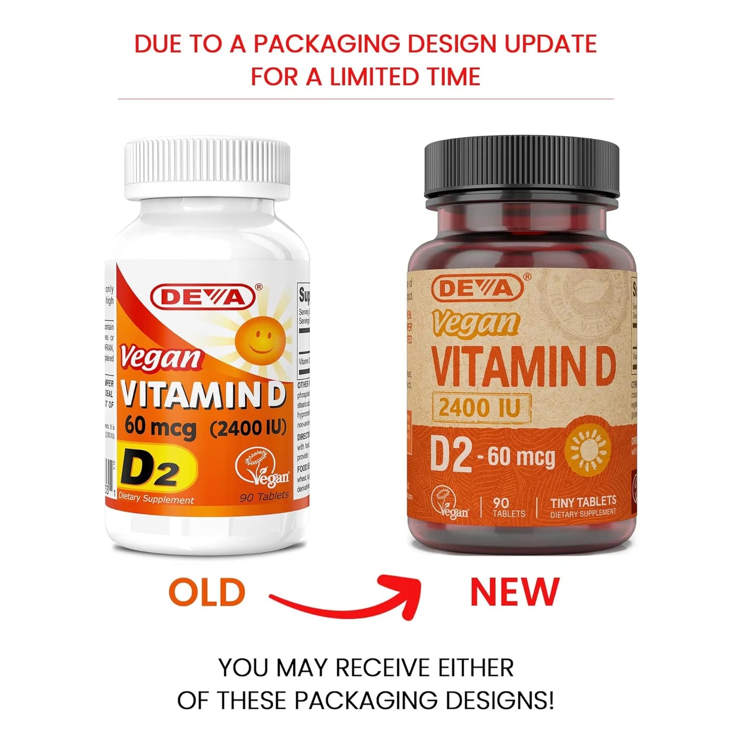 Vitamina D2 Vegana 60 Mcg 2400 Ui 90 Tabletas Suplemento Alimenticio