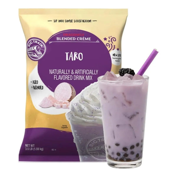 Big Train Dragonfly Blended Creme Frappe Mix Taro 35 Libras Sabor Exotico Y Cremoso