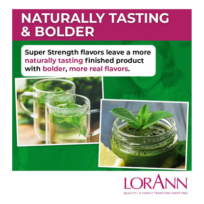Aceite Esencial De Menta Verde Natural LorAnn 4 Onzas Puro Y Super Concentrado Para Reposteria Y Aromaterapia