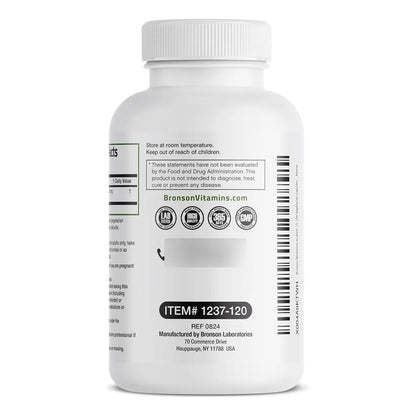 Berberina 500mg 120 Cápsulas Vegetarianas Bronson Apoyo Metabólico Y Digestivo