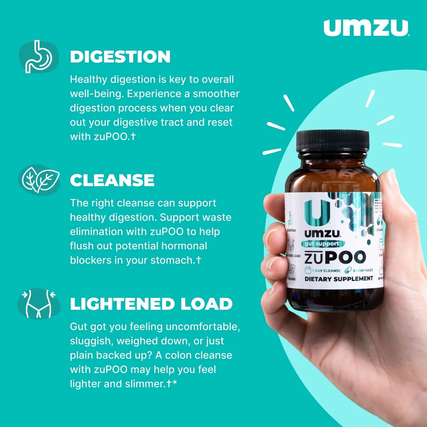 ZuPoo Suplemento Natural Limpieza Colon Estreñimiento Desintoxicacion Cascara Sagrada