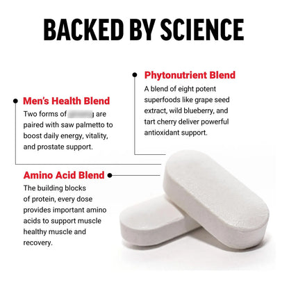 Multivitaminicos Para Hombres Con 27 Vitaminas Minerales Y Aminoacidos Suplemento Energia E Inmunidad 60 Tabletas