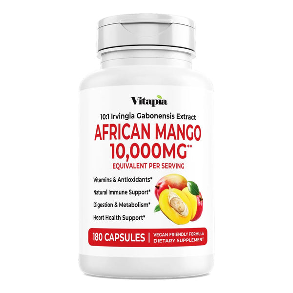 Cápsulas De Mango Africano Extracto Puro Irvingia Gabonensis 180 Cápsulas Para Inmunidad Y Metabolismo
