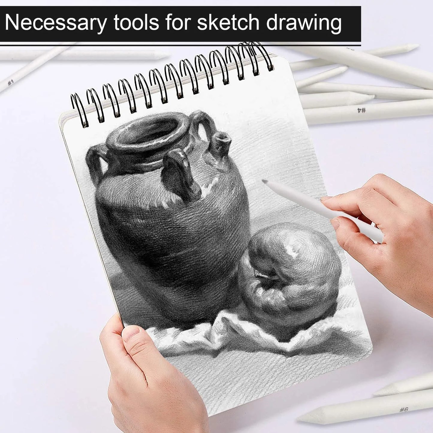 Kit De Arte Febsnow 84 Piezas Tocones Tortillones Profesionales Para Dibujo