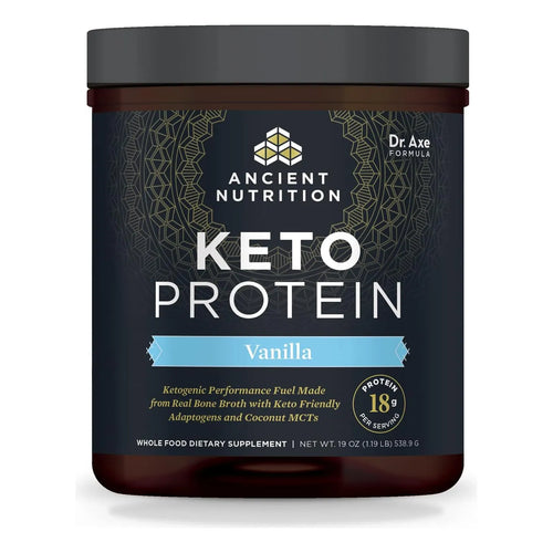 Proteínas Keto Vainilla Ancient Nutrition 450g Polvo Cetogénico Energía Y Cetosis