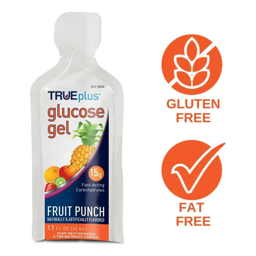 Gel De Glucosa TRUEplus Sabor Ponche De Frutas Energia Rapida Sin Gluten