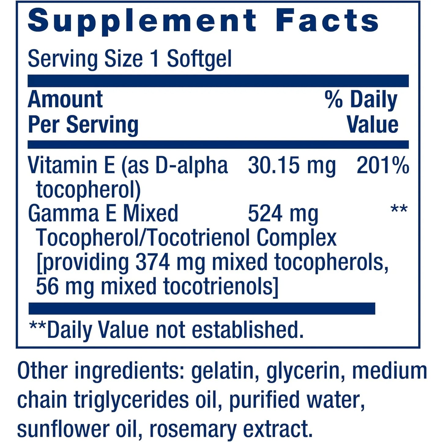 Gamma E Tocoferoles Tocotrienoles Mixtos Antioxidante 60 Capsulas Life Extension