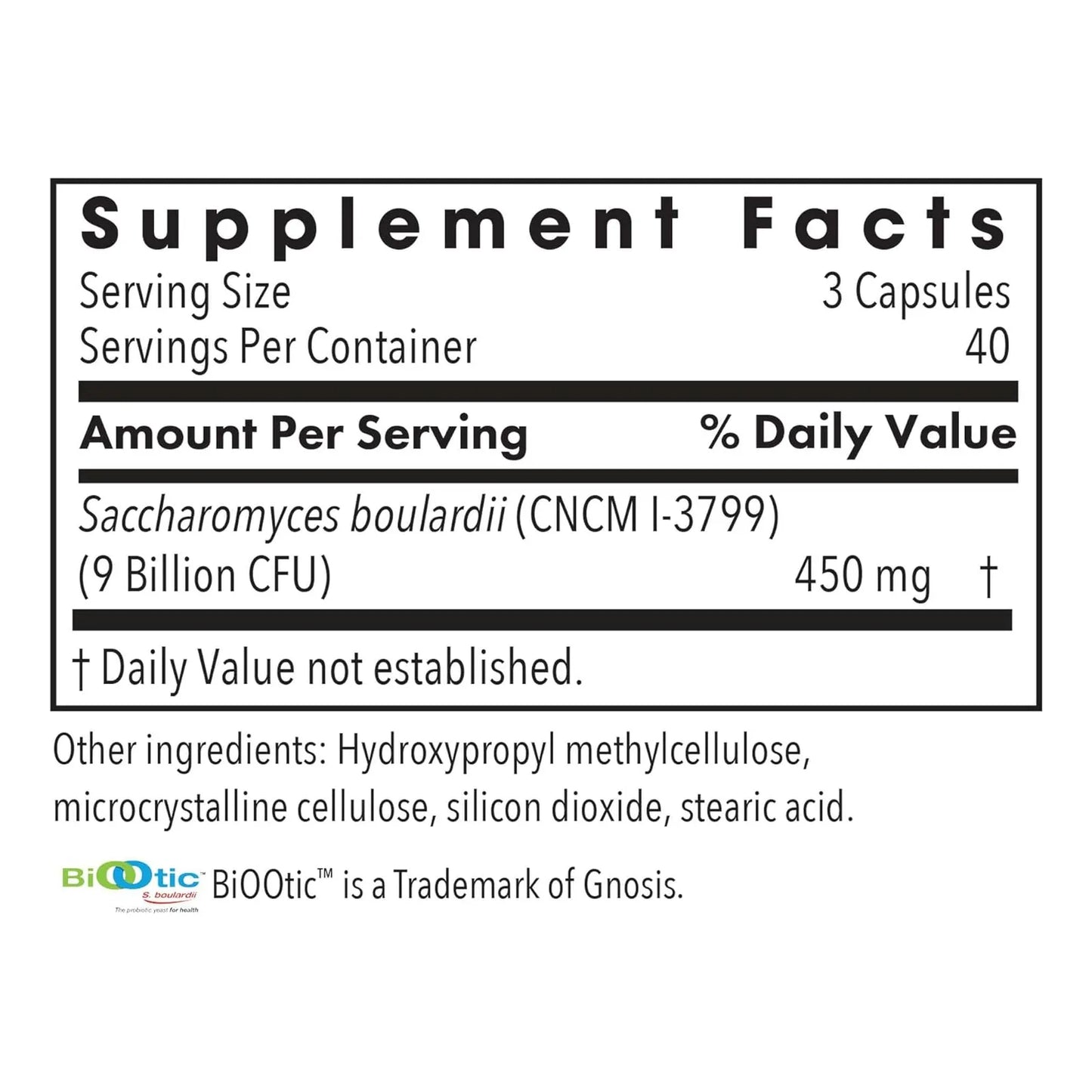 Probiótico Esencial 450 Mg Con Levadura S Boulardii Suplemento Digestivo
