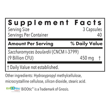 Probiótico Esencial 450 Mg Con Levadura S Boulardii Suplemento Digestivo