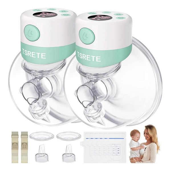 Extractor De Leche Doble Portátil 2 Modos 9 Niveles Pantalla LCD Masaje Y Bombeo Recargable