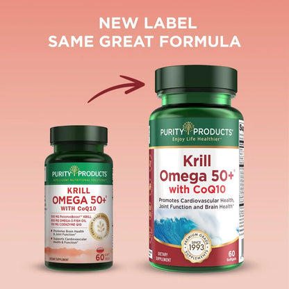 Krill Omega 50 Con Coq10 60 Capsulas Blandas Suplemento Dietetico
