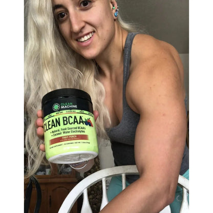Clean BCAA Suplemento Energético Aminoácidos Veganos Con Agua De Coco 30 Porciones Sabor Ponche