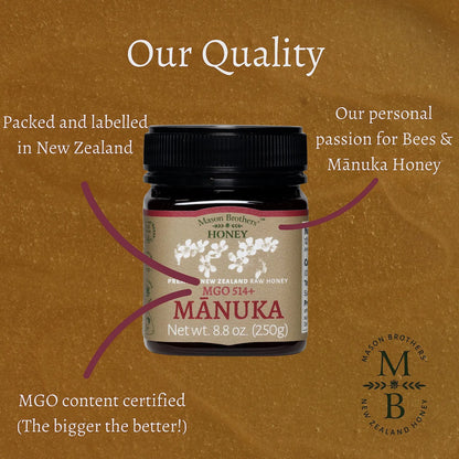 Miel Cruda De Manuka Mgo 514 De Nueva Zelanda 250 Gramos Mason Brothers