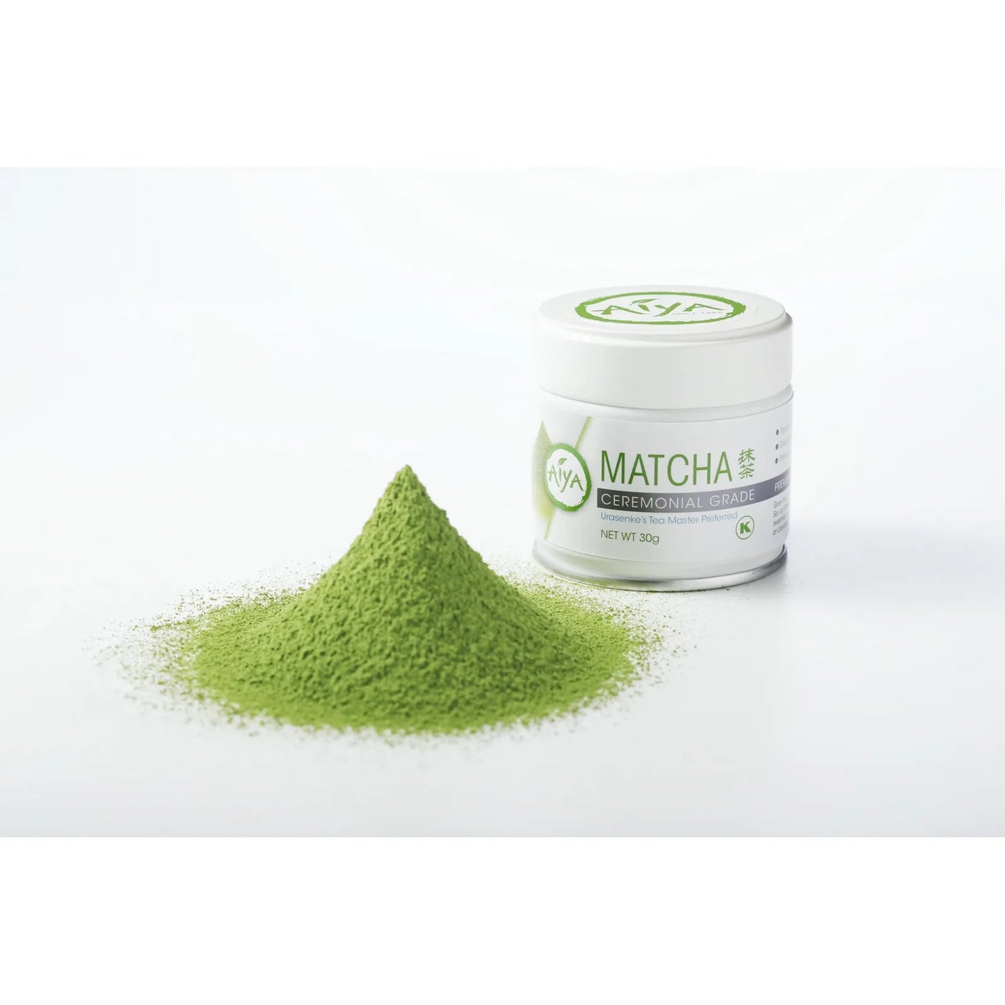 Aiya Auténtico Polvo De Té Verde Matcha Japonés Grado Ceremonial Lata 1.06 Oz