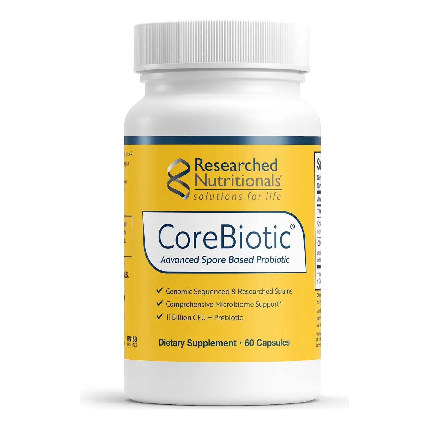CoreBiotic Suplemento Salud Intestinal Prebióticos Probióticos 3 Cepas EEUU