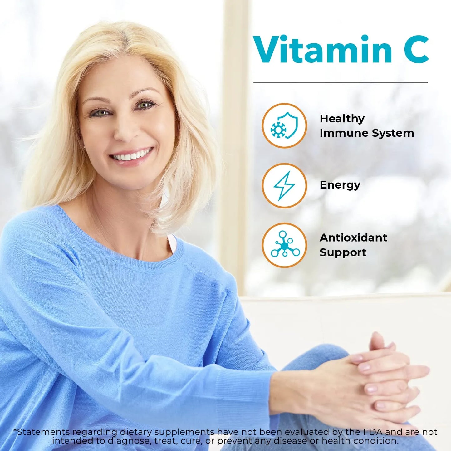 Suplemento Defensa Inmunológica Con Vitamina C Y Zinc Quelado Antioxidante 30 Cápsulas