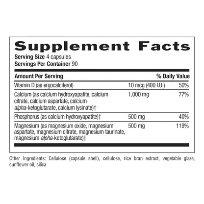 Country Life Calcio Magnesio Con Vitamina D Complex 460 Caps Suplemento Huesos Fuertes