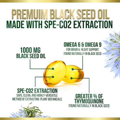 Capsulas De Aceite De Semilla Negra 1000 Mg Antioxidante Prensado En Frio Vegano