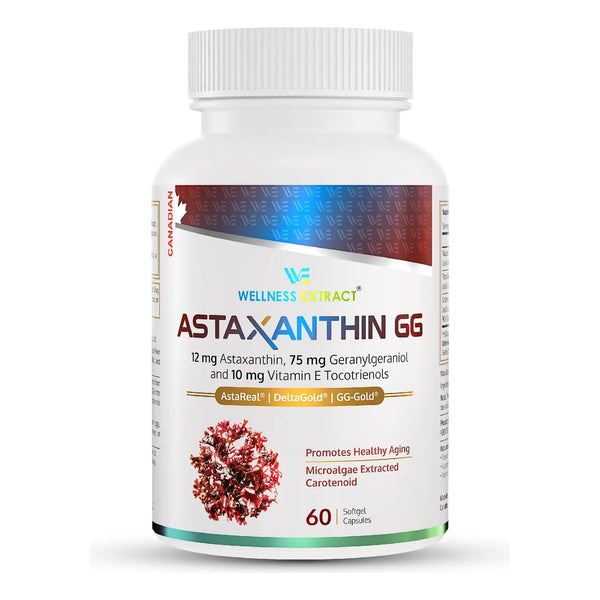 Astaxantina GG 60 Capsulas Suplemento Antioxidante Salud Ocular Piel Corazon