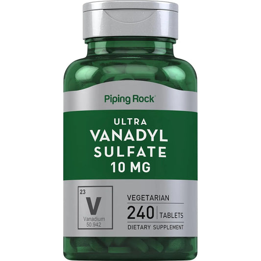 Sulfato De Vanadilo 10 Mg 240 Tabletas Ultra Complejo Vegetariano Sin Gluten