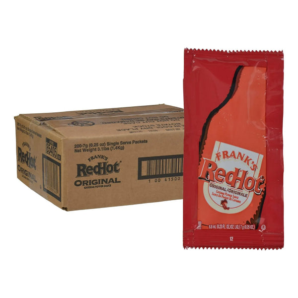 Salsa De Pimienta De Cayena Frank S 200 Porciones Individuales Sabor Original
