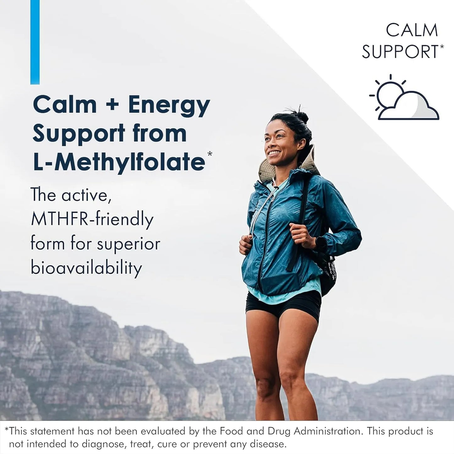 L-Metilfolato 2.5 Mg Suplemento Salud Cerebral Y Concentración