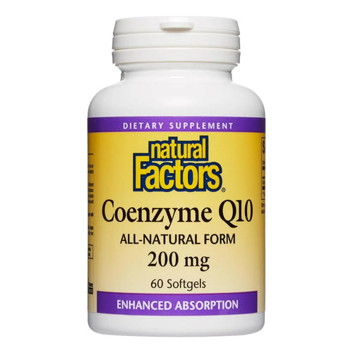 Coenzima Q10 200 Mg Alta Potencia Soporte Cardíaco Y Energético Natural Factors