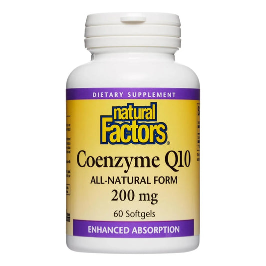 Coenzima Q10 200 Mg Alta Potencia Soporte Cardíaco Y Energético Natural Factors