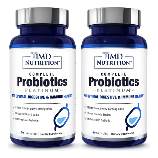 1MD Complete Probiotics Platinum 51 Mil Millones Ufc 11 Cepas Salud Digestiva E Inmunológica