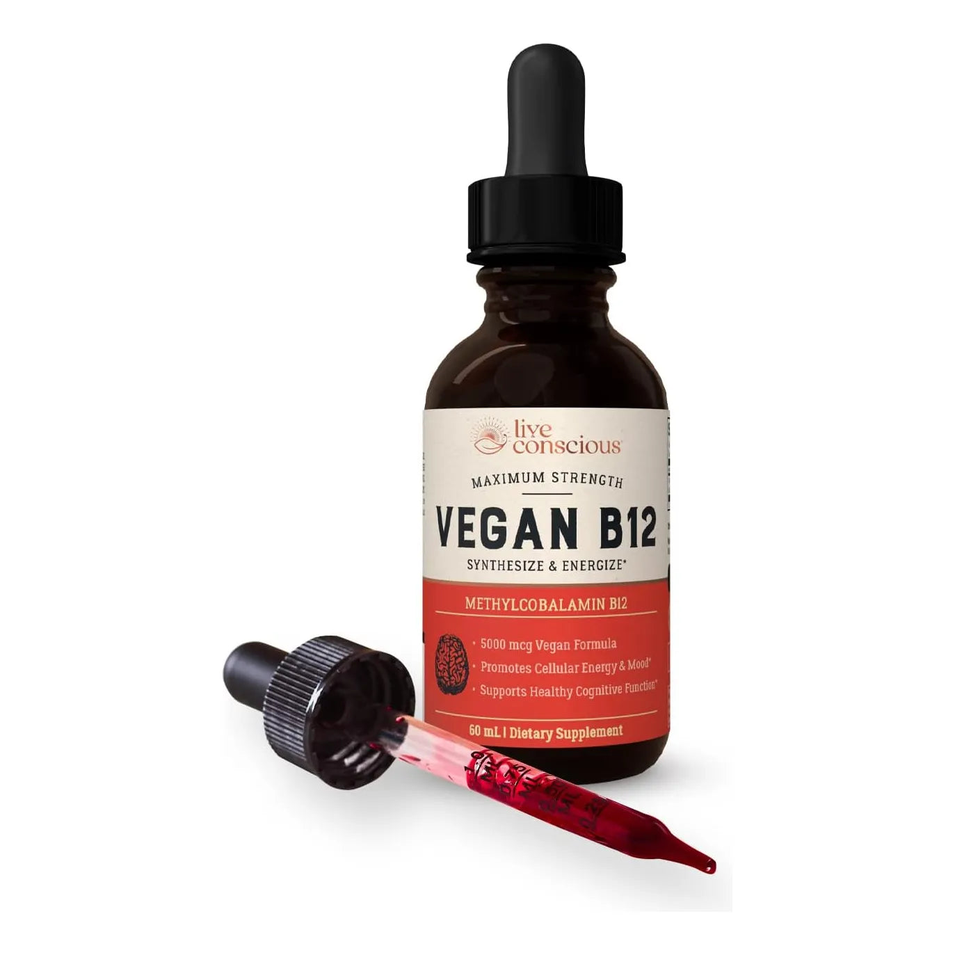 Vitamina B12 Sublingual Líquida Metilcobalamina 5000 Mcg Energía Y Memoria