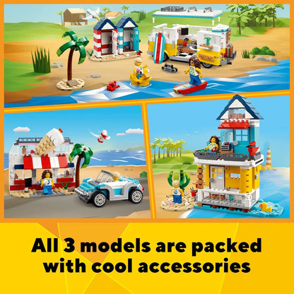 Lego Creator 3 En 1 Autocaravana Heladeria Y Casa Playa Kit De Construccion Transformable