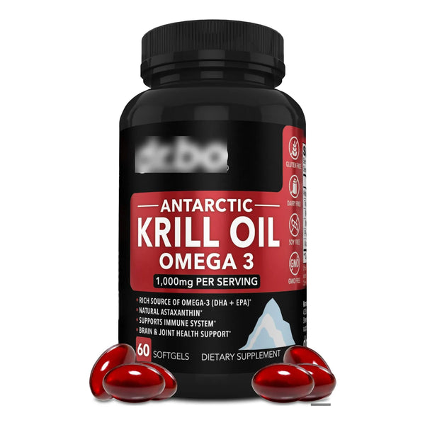 Aceite De Krill Antártico 1000 Mg Cápsulas Blandas Omega 3 EPA DHA
