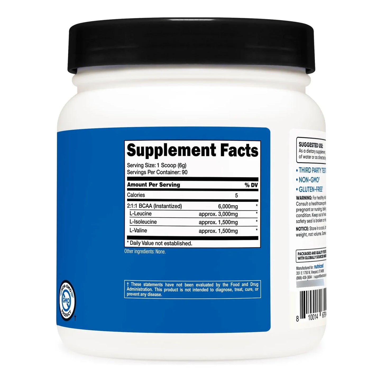 BCAA Polvo 2 1 1 300g Aminoácidos Ramificados Energía Y Recuperación