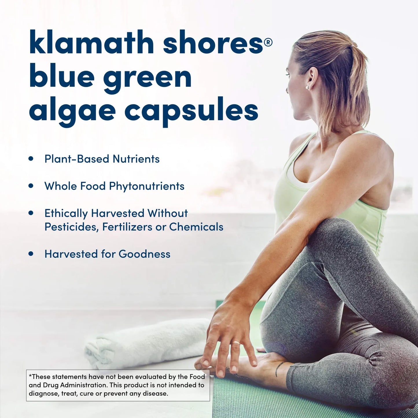 Algas Verdes Azules Klamath Shores 120 Cápsulas Superalimento Rico En Fitonutrientes