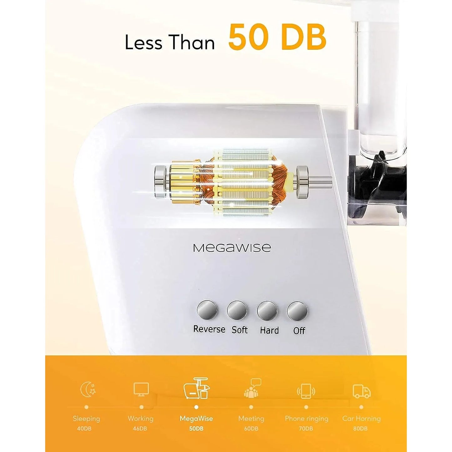 Megawise Exprimidor Para Verduras Y Frutas Prensa Fria 2 Vel