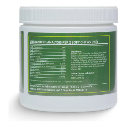 Masticables Suaves Para Perro Con Aceite De Pescado Y Biotina Piel Y Pelaje Brillante