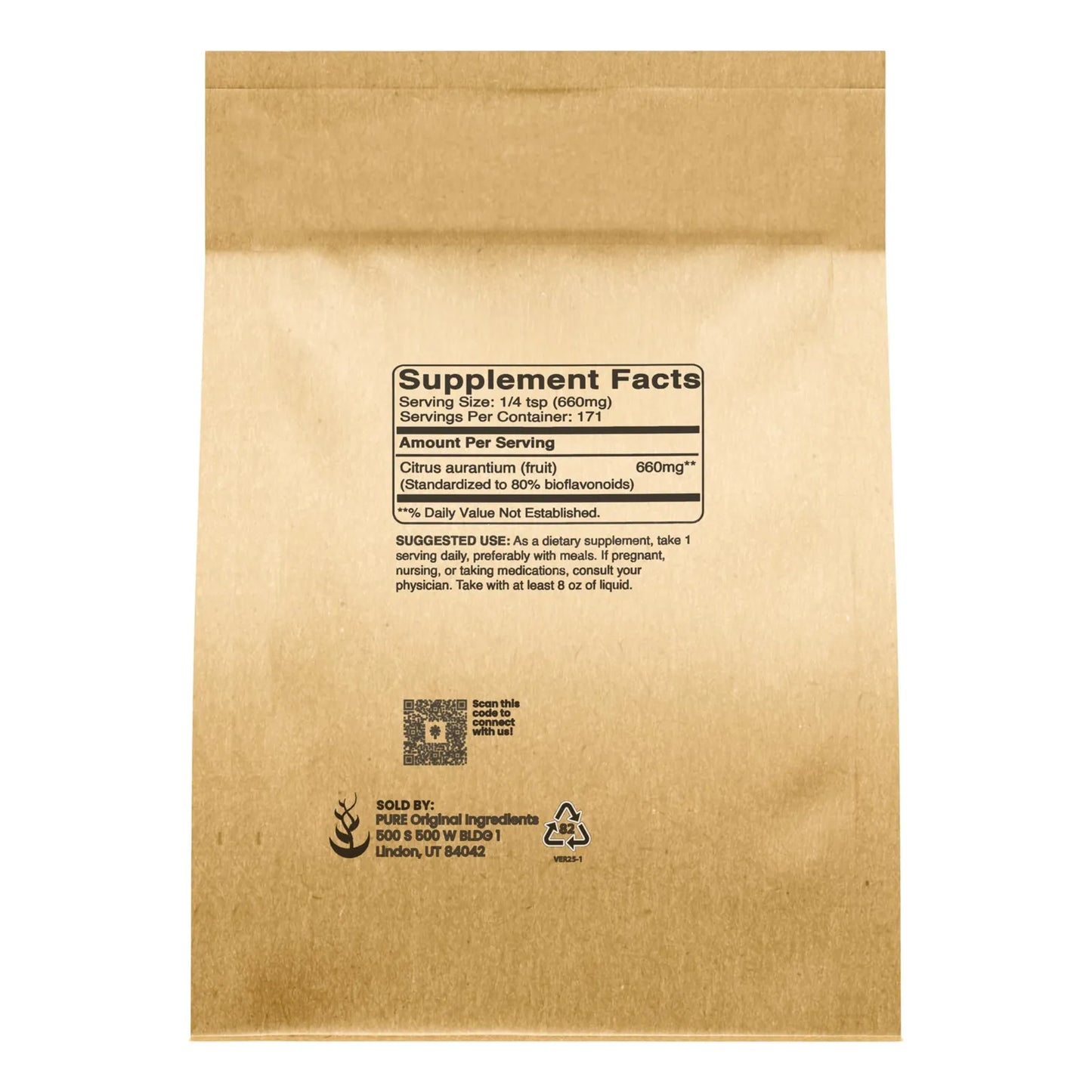 Polvo De Hesperidina 113g Extracto Puro De Cascara De Citricos Bioflavonoide Antioxidante