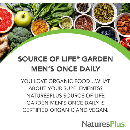 Multivitaminico Organico Diario Para Hombre Energia Pura 30 Tabletas Veganas